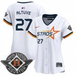 Women's Houston Astros #27 Jose Altuve White 2025 City Connect Limited Stitched Baseball Jersey