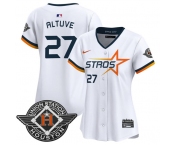Women's Houston Astros #27 Jose Altuve White 2025 City Connect Limited Stitched Baseball Jersey