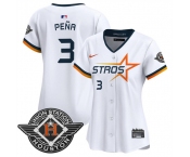 Women's Houston Astros #3 Jeremy Pena White 2025 City Connect Limited Stitched Baseball Jersey