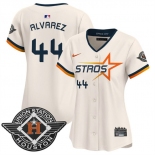 Women's Houston Astros #44 Yordan Alvarez Cream 2025 City Connect Limited Stitched Baseball Jersey