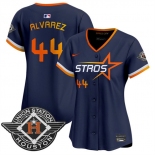 Women's Houston Astros #44 Yordan Alvarez Navy 2025 City Connect Limited Stitched Baseball Jersey