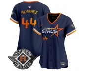 Women's Houston Astros #44 Yordan Alvarez Navy 2025 City Connect Limited Stitched Baseball Jersey