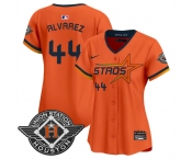 Women's Houston Astros #44 Yordan Alvarez Orange 2025 City Connect Limited Stitched Baseball Jersey