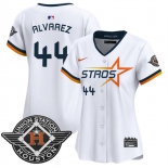 Women's Houston Astros #44 Yordan Alvarez White 2025 City Connect Limited Stitched Baseball Jersey