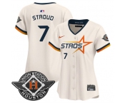 Women's Houston Astros #7 C.J. Stroud Cream 2025 City Connect Limited Stitched Baseball Jerse