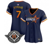 Women's Houston Astros #7 C.J. Stroud Navy 2025 City Connect Limited Stitched Baseball Jersey