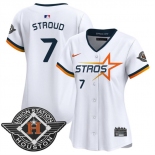 Women's Houston Astros #7 C.J. Stroud White 2025 City Connect Limited Stitched Baseball Jersey