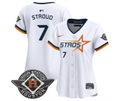 Women's Houston Astros #7 C.J. Stroud White 2025 City Connect Limited Stitched Baseball Jersey