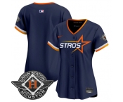Women's Houston Astros Blank Navy 2025 City Connect Limited Stitched Baseball Jersey