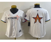 Women's Houston Astros Team Big Logo White 2025 City Connect Limited Stitched Baseball Jersey