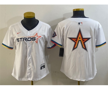 Women's Houston Astros Team Big Logo White 2025 City Connect Limited Stitched Baseball Jersey