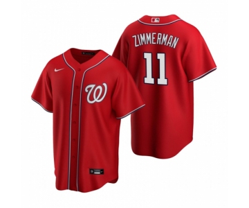 Men's Nike Washington Nationals #11 Ryan Zimmerman Red Alternate Stitched Baseball Jersey