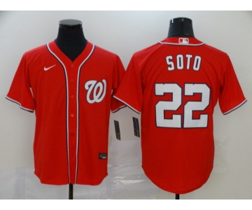 Men's Nike Washington Nationals # #22 Juan Soto Red Cool Base Home Stitched Baseball Jersey