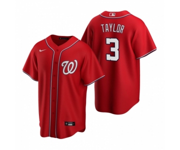 Men's Nike Washington Nationals #3 Michael A. Taylor Red Alternate Stitched Baseball Jersey