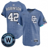 Men's Washington Nationals #42 Jackie Robinson Blue 2025 City Connect Limited Stitched Baseball Jersey