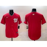 Men's Washington Nationals Blank Red Limited Stitched Baseball Jersey