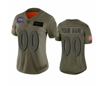 Women's Baltimore Ravens Customized Camo 2019 Salute to Service Limited Jersey