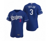Los Angeles Dodgers #3 Chris Taylor Royal 2020 World Series Champions Authentic Jersey