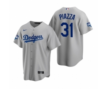 Los Angeles Dodgers #31 Mike Piazza Gray 2020 World Series Champions Replica Jersey
