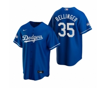 Los Angeles Dodgers #35 Cody Bellinger Royal 2020 World Series Champions Replica Jersey