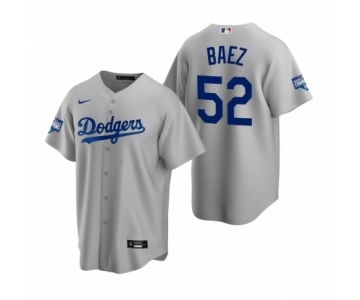 Los Angeles Dodgers #52 Pedro Baez Gray 2020 World Series Champions Replica Jersey