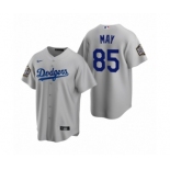 Los Angeles Dodgers #85 Dustin May Gray 2020 World Series Replica Jerseys