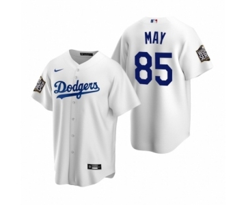 Los Angeles Dodgers #85 Dustin May White 2020 World Series Replica Jersey