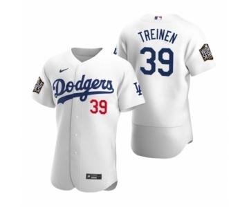 Men's Los Angeles Dodgers #39 Blake Treinen Nike White 2020 World Series Authentic Jersey