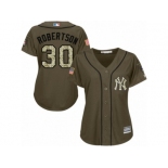 Women Majestic New York Yankees #30 David Robertson Authentic Green Salute to Service MLB Jersey Women Majestic New York Yankees #30 David Robertson Authentic Green Salute to Service MLB Jersey