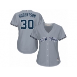 Women Majestic New York Yankees #30 David Robertson Authentic Grey Road MLB Jersey Women Majestic New York Yankees #30 David Robertson Authentic Grey Road MLB Jersey