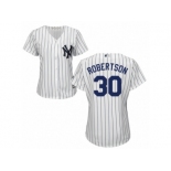 Women Majestic New York Yankees #30 David Robertson Replica White Home MLB Jersey Women Majestic New York Yankees #30 David Robertson Replica White Home MLB Jersey
