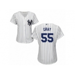 Women Majestic New York Yankees #55 Sonny Gray Replica White Home MLB Jersey Women Majestic New York Yankees #55 Sonny Gray Replica White Home MLB Jersey