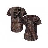 Women New York Yankees #54 Aroldis Chapman Camo Realtree Collection Cool Base Stitched MLB Jersey Women New York Yankees #54 Aroldis Chapman Camo Realtree Collection Cool Base Stitched MLB Jersey