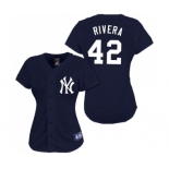 Women's Majestic New York Yankees #42 Mariano Rivera Authentic Navy Blue MLB Jersey Women's Majestic New York Yankees #42 Mariano Rivera Authentic Navy Blue MLB Jersey