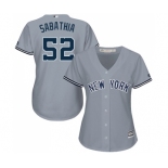 Women's Majestic New York Yankees #52 C.C. Sabathia Authentic Grey Road MLB Jersey Women's Majestic New York Yankees #52 C.C. Sabathia Authentic Grey Road MLB Jersey