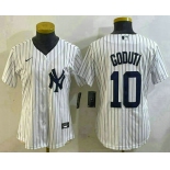 Women's New York Yankees #10 Goduti White Cool Base Stitched Jersey