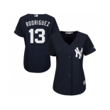 Women's New York Yankees #13 Alex Rodriguez Navy Blue Alternate Stitched MLB Jersey Women's New York Yankees #13 Alex Rodriguez Navy Blue Alternate Stitched MLB Jersey