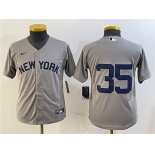Women's New York Yankees #35 Clay Holmes Gray Cool Base Stitched Baseball Jersey