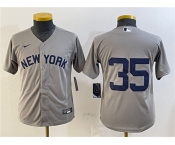Women's New York Yankees #35 Clay Holmes Gray Cool Base Stitched Baseball Jersey