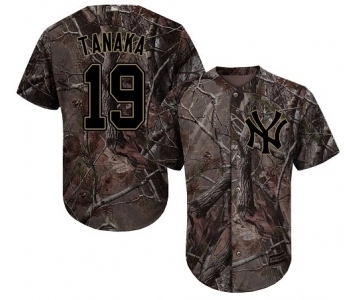 Youth Majestic New York Yankees #19 Masahiro Tanaka Authentic Camo Realtree Collection Flex Base MLB Jersey