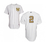 Youth Majestic New York Yankees #2 Derek Jeter Authentic White Fashion Gold MLB Jersey Youth Majestic New York Yankees #2 Derek Jeter Authentic White Fashion Gold MLB Jersey