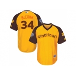 Youth Majestic New York Yankees #34 Brian McCann Authentic Yellow 2016 All-Star American League BP Cool BaseMLB Jersey