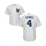 Youth Majestic New York Yankees #4 Lou Gehrig Authentic White Home MLB Jersey