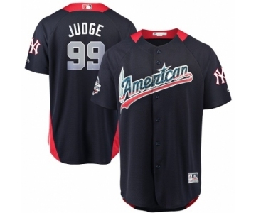 Youth Majestic New York Yankees #99 Aaron Judge Game Navy Blue American League 2018 MLB All-Star MLB Jersey