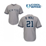 Youth New York Yankees #21 Paul O'Neill Authentic Grey Road Baseball Jersey Youth New York Yankees #21 Paul O'Neill Authentic Grey Road Baseball Jersey