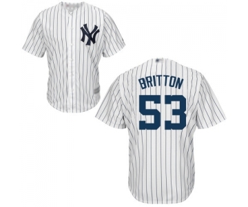 Youth New York Yankees #53 Zach Britton Authentic White Home Baseball Jersey