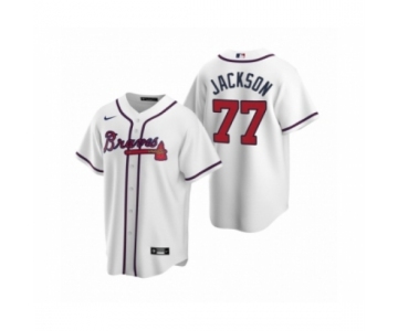 Women Atlanta Braves #77 Luke Jackson Nike White 2020 Replica Home Jersey
