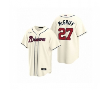 Youth Atlanta Braves #27 Fred McGriff Nike Cream 2020 Replica Alternate Jersey
