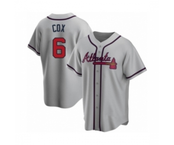 Youth Bobby Cox #6 Atlanta Braves Gray Replica Road Jersey