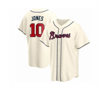 Youth Chipper Jones #10 Atlanta Braves Cream Replica Alternate Jersey